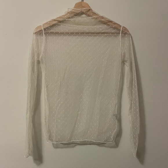 Tops - White Mesh Top
